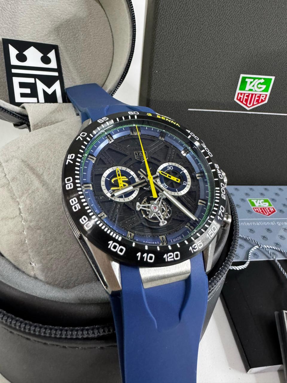 Relógio Masculino Tag Heuer Carrera Premium: Qualidade Superior, Movimento Quartzo Funcional