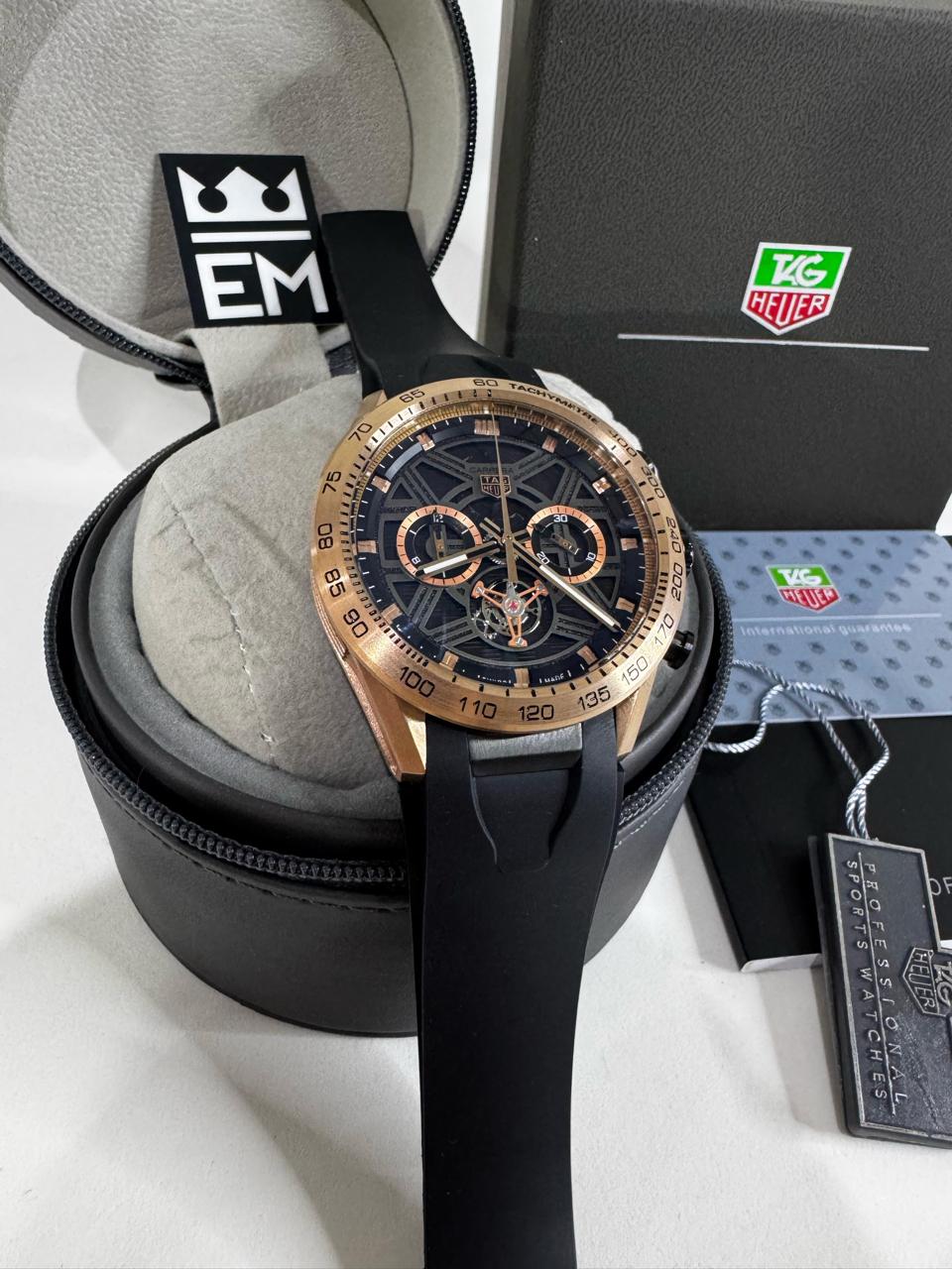 Relógio Tag Heuer Carrera Cronógrafo Máquina Quartz Premium Aço Inoxidável 44mm