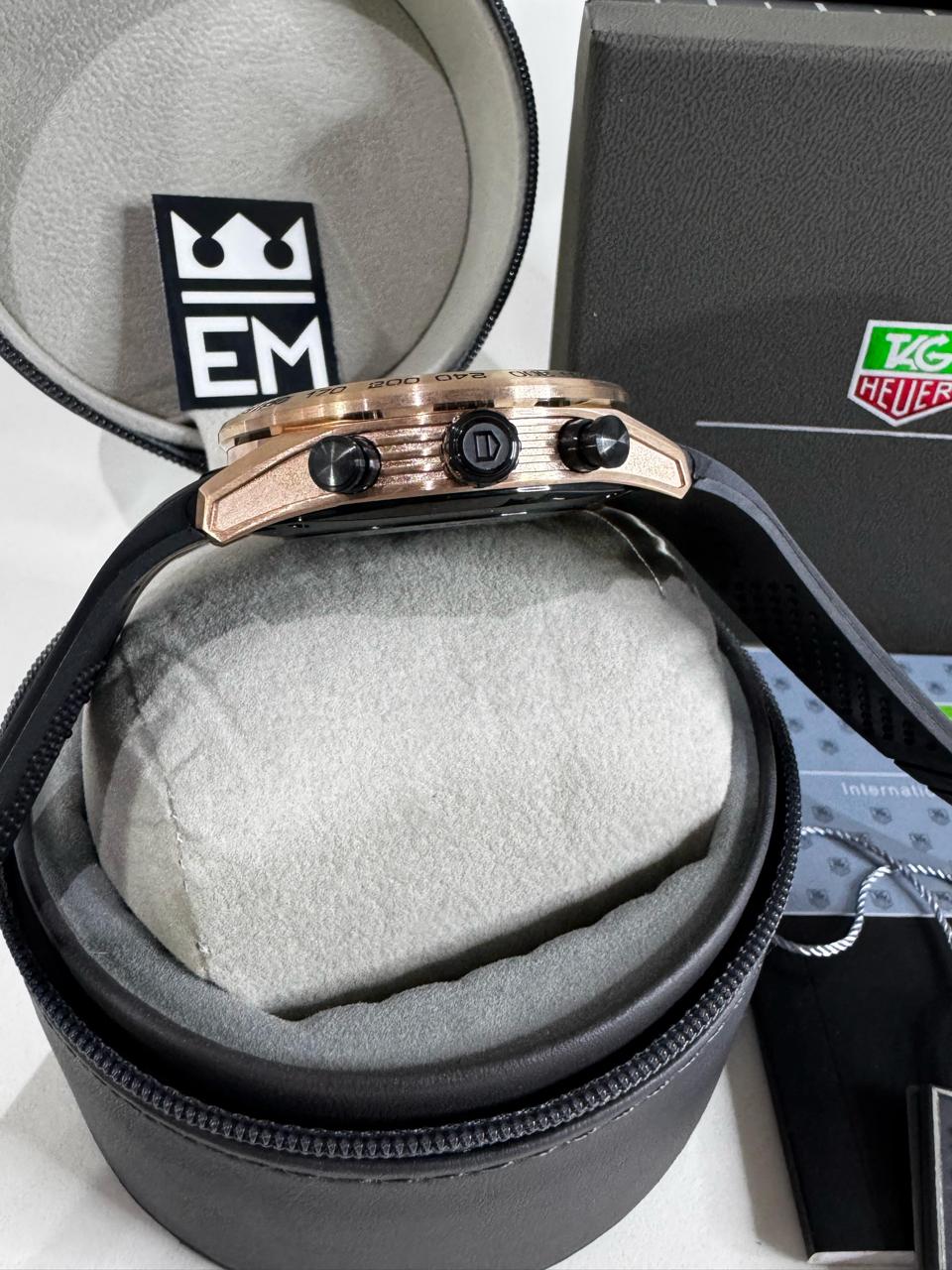 Relógio Tag Heuer Carrera Cronógrafo Máquina Quartz Premium Aço Inoxidável 44mm