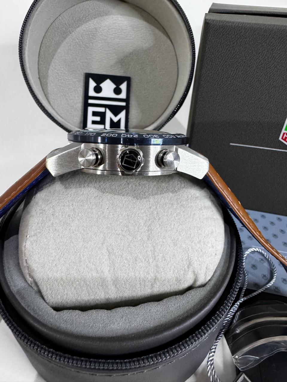 Relógio Tag Heuer Carrera Cronógrafo Automático Safira Aço Inoxidável Premium