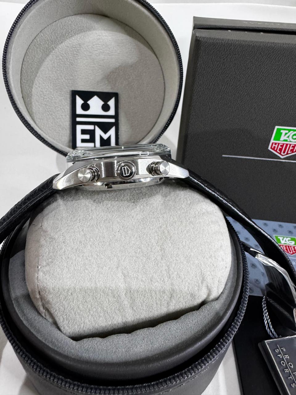 Relógio Tag Heuer Carrera Automático Premium: Safira, Aço, Couro, 20 ATM