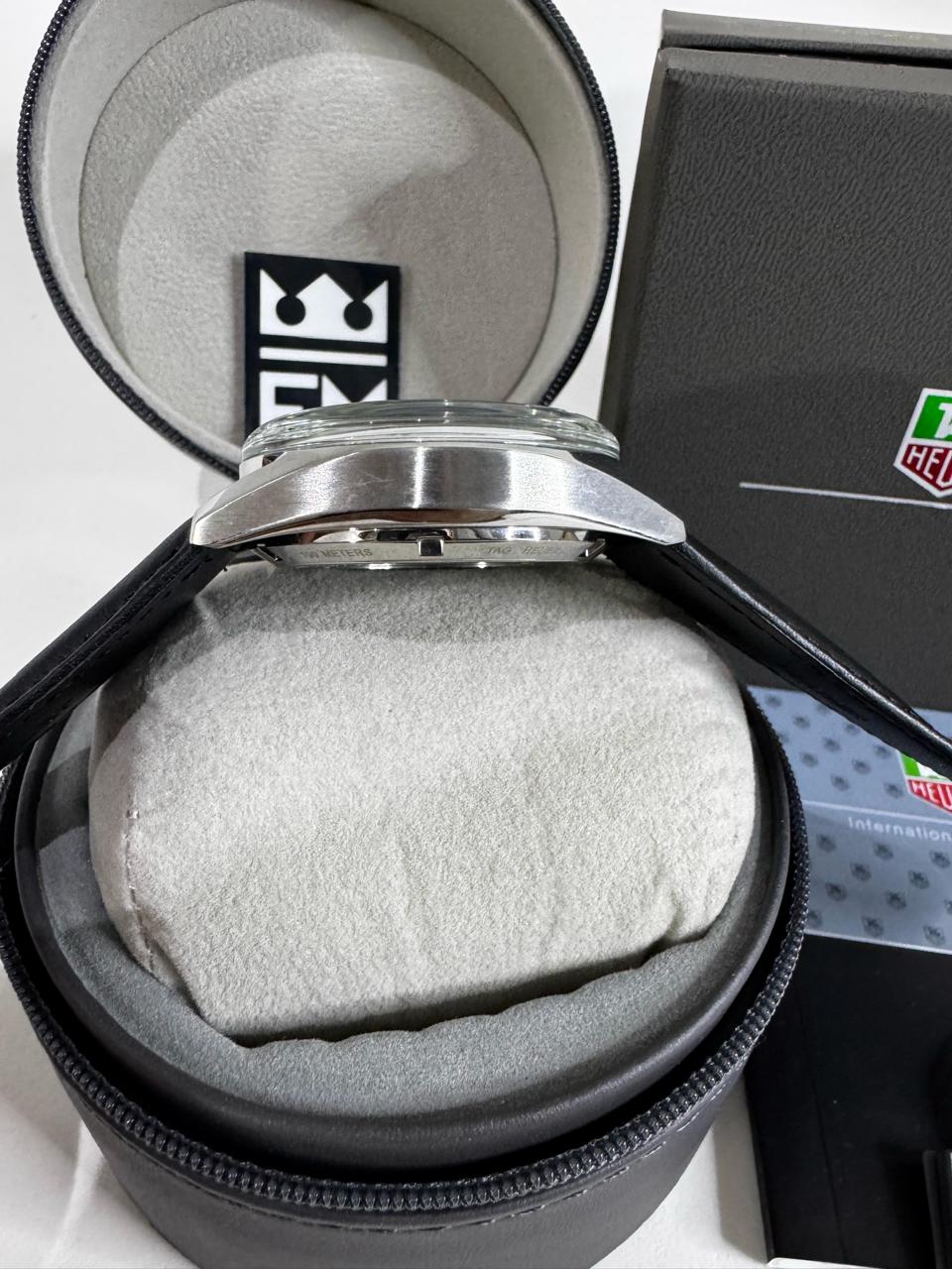 Relógio Tag Heuer Carrera Automático Premium: Safira, Aço, Couro, Resistente à Água