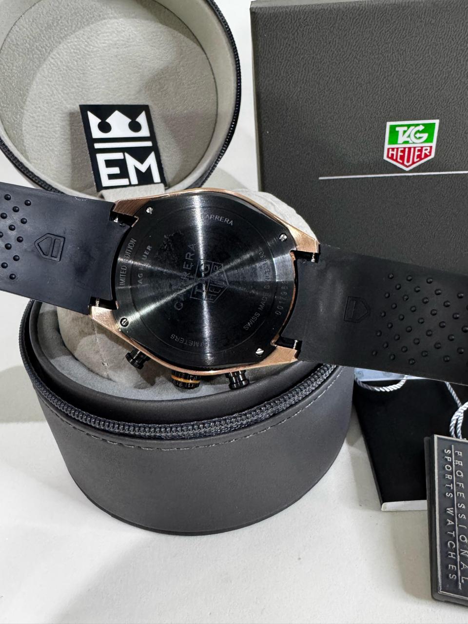 Relógio Tag Heuer Carrera Cronógrafo Máquina Quartz Premium Aço Inoxidável 44mm