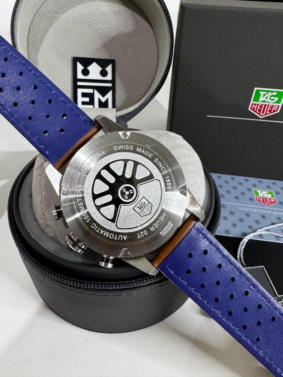 Relógio Tag Heuer Carrera Cronógrafo Automático Safira Aço Inoxidável Premium