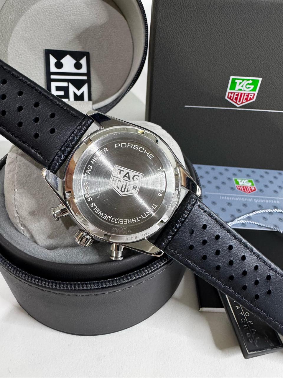 Relógio Tag Heuer Carrera Automático Premium: Safira, Aço, Couro, 20 ATM