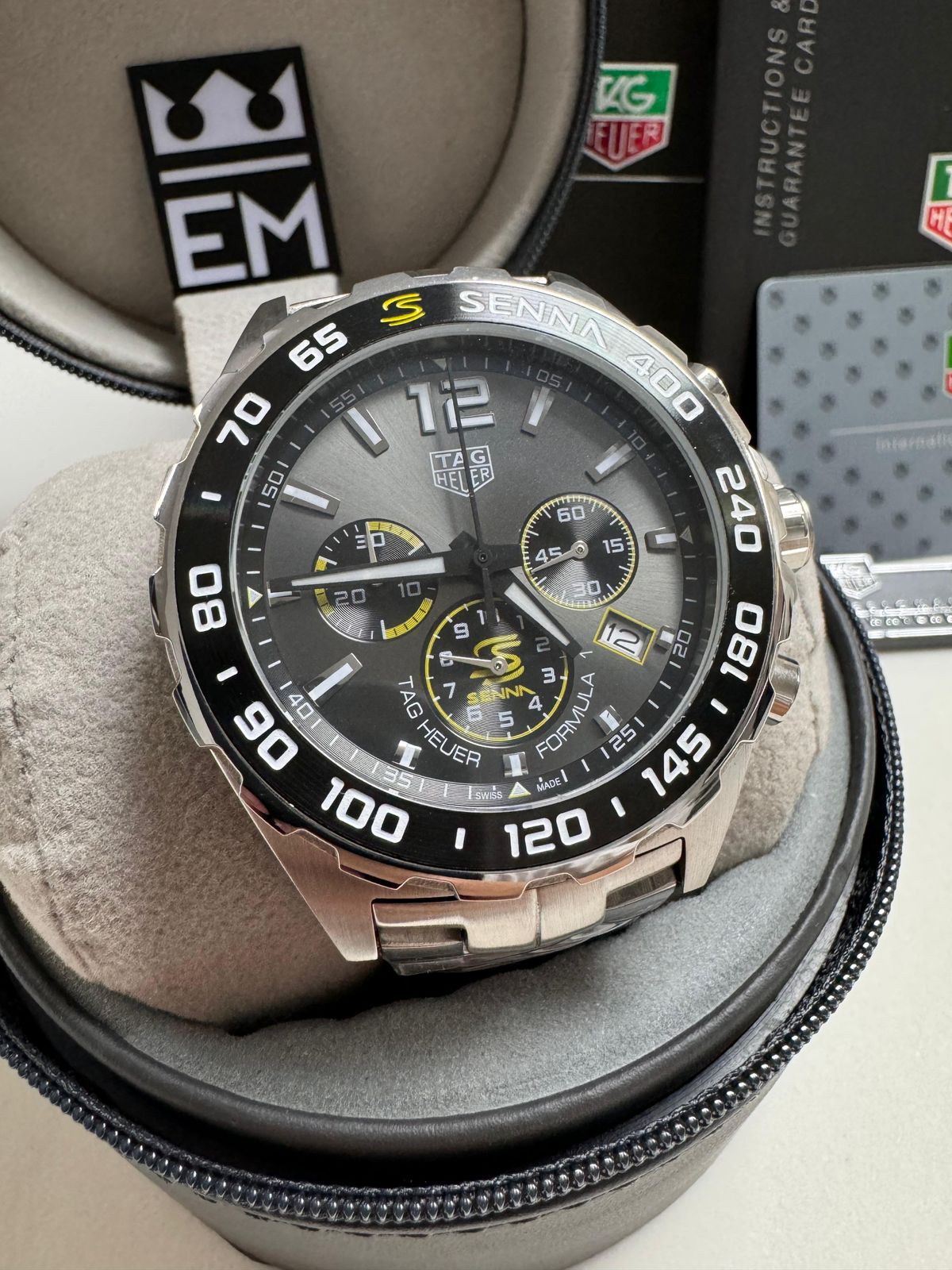 Relógio Masculino Tag Heuer Fórmula 1 Réplica Premium Aço Safira 44mm