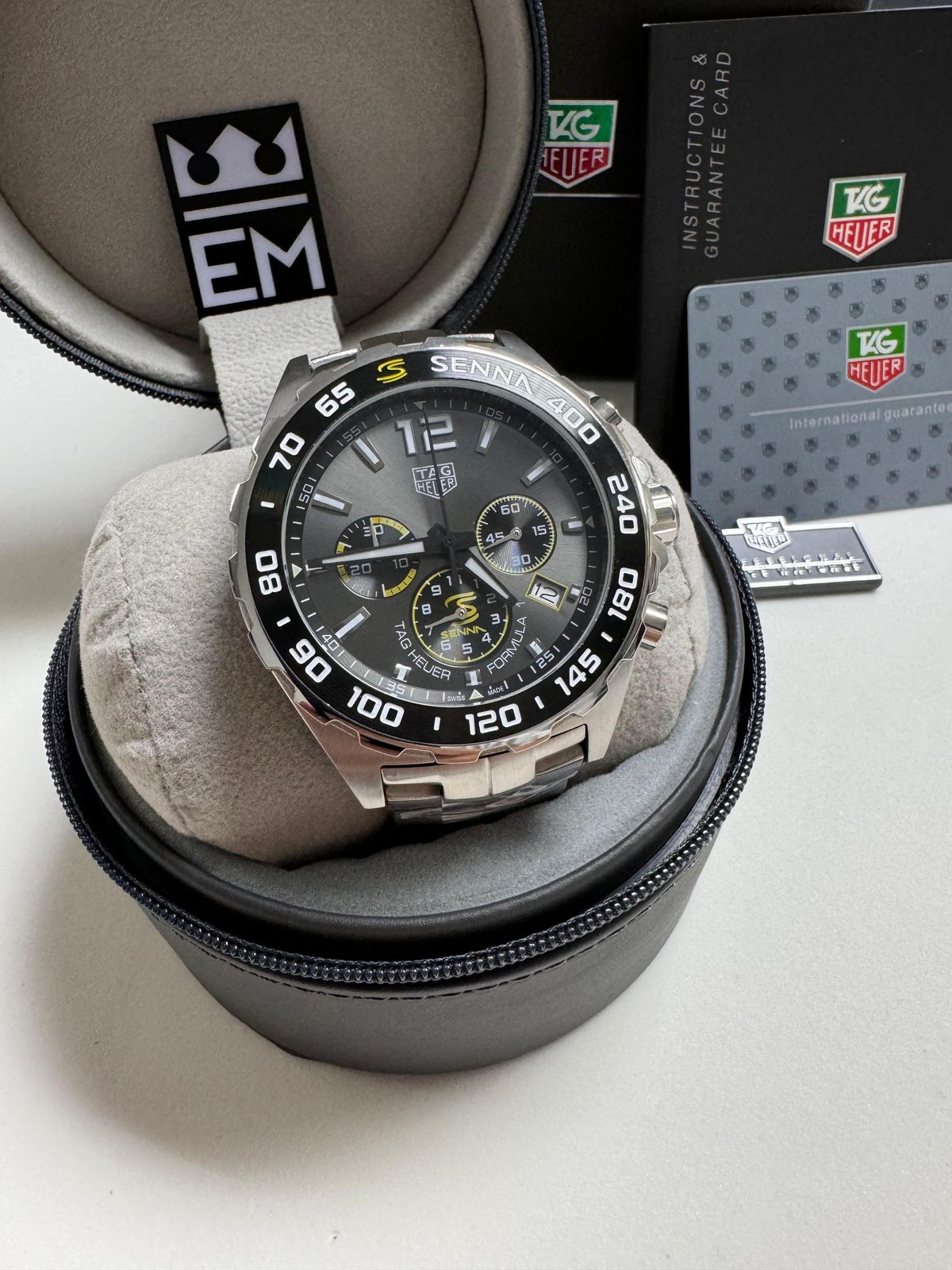 Relógio Masculino Tag Heuer Fórmula 1 Réplica Premium Aço Safira 44mm