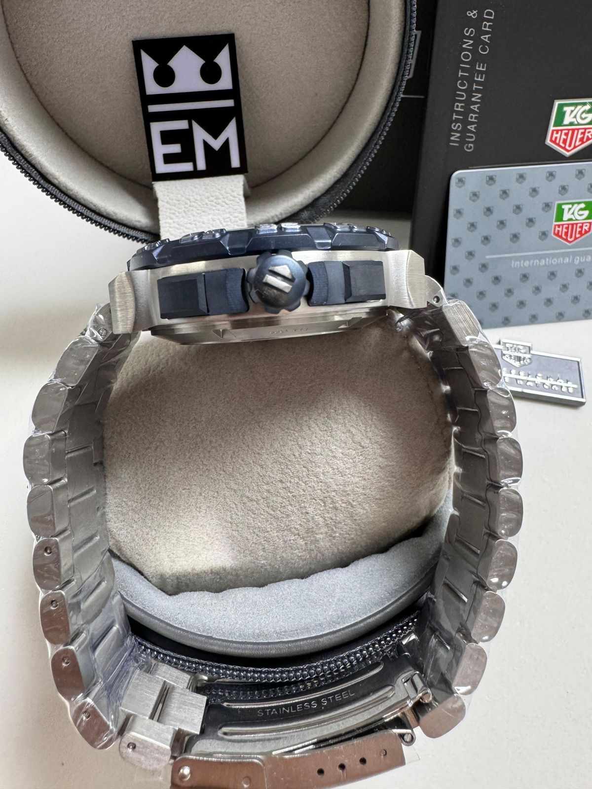 Relógio Réplica Premium Tag Heuer Fórmula 1 Masculino Luxo Quartzo Aço Safira Impermeável