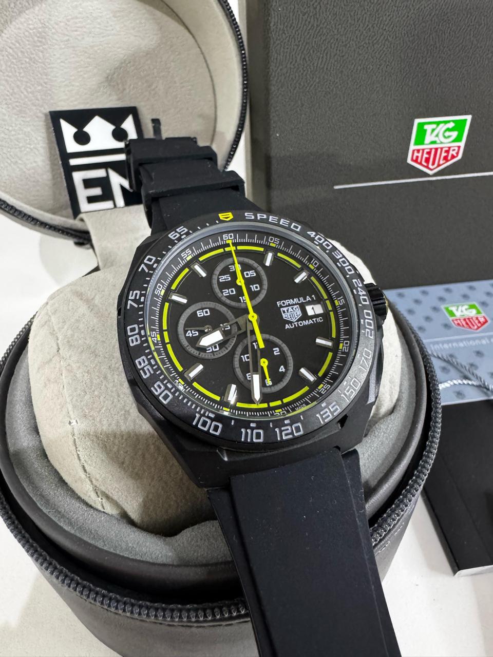 Relógio Masculino TAG Heuer Fórmula 1 Premium: Máquina Quartz Funcional, Aço, Silicone