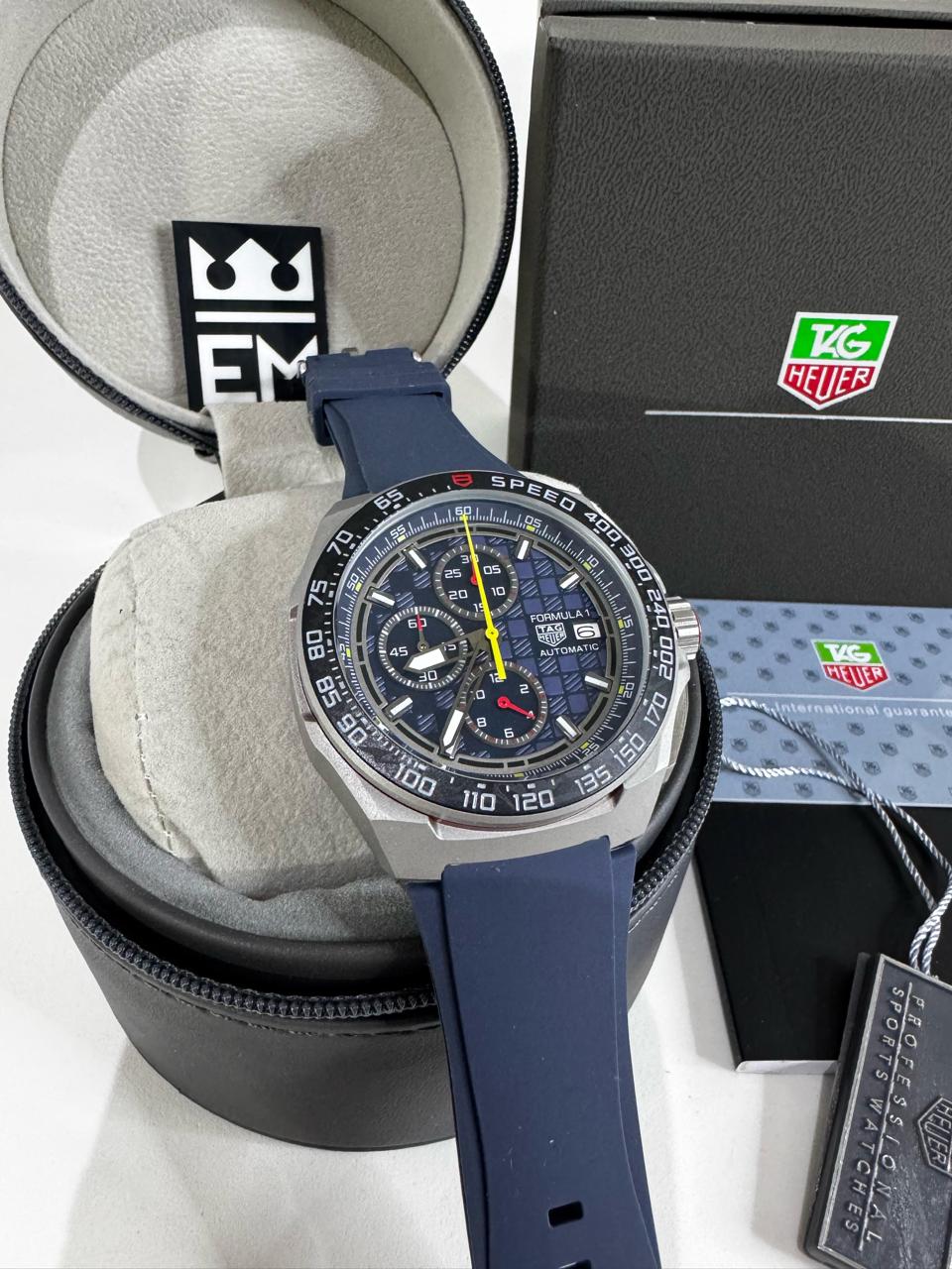 Relógio Réplica Premium TAG Heuer Fórmula 1 Quartz 44mm Safira Aço Inoxidável